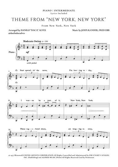 Theme From "new York, New York" (arr. Danilo "Daca" Alves)