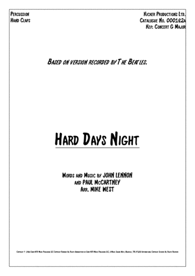 Another Hard Day's Night (arr. Mike West)