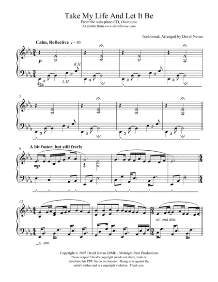 Take My Life and Let it Be (arr. David Nevue)