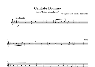 Cantate Domino in F (arr. Diego Marques)