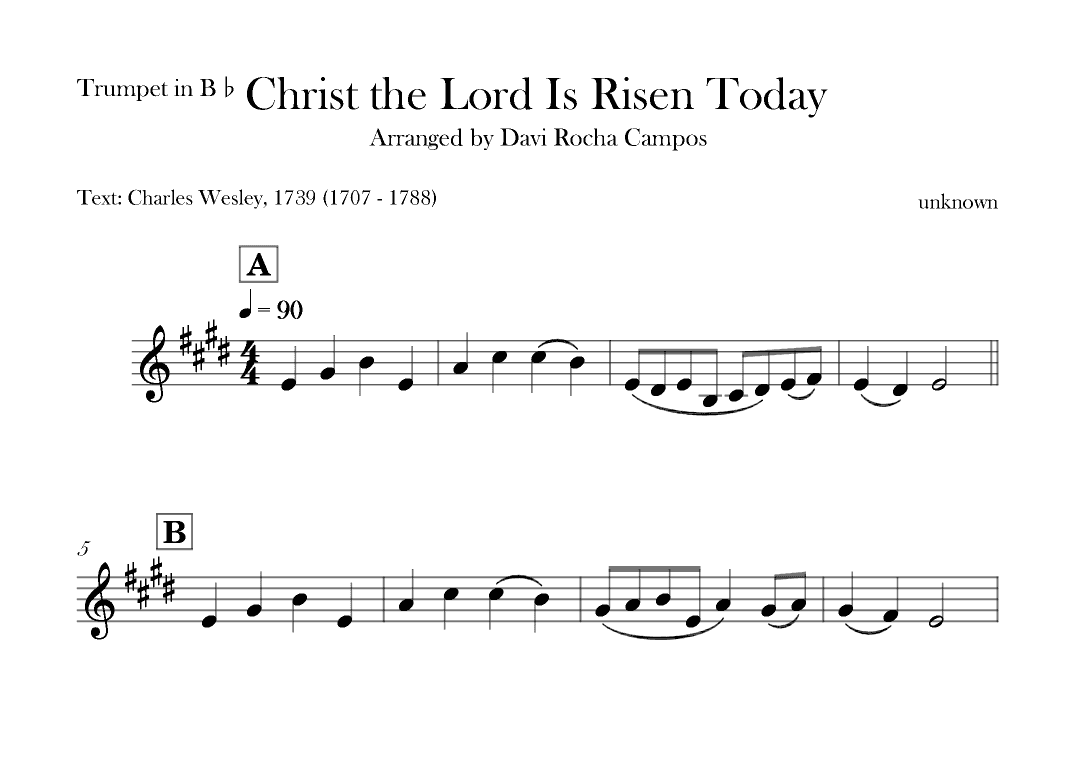 Christ the Lord is Rises today (arr. Davi Rocha Campos)