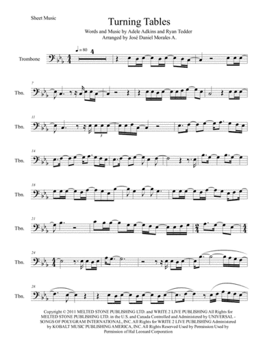 Turning Tables (arr. José Daniel Morales A.)