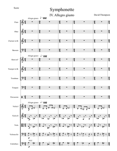 Allegro giusto, from Symphonette