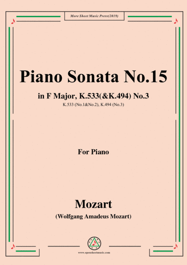 Mozart-Piano Sonata No.15 in F Major,K.533(&K.494),No.3 (arr. MSM)