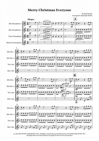 Merry Christmas Everyone (arr. Kayleigh Huelin)
