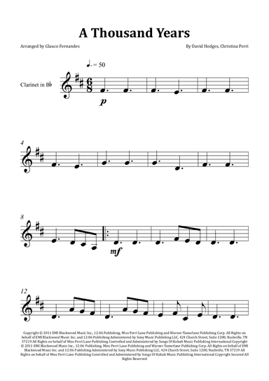 A Thousand Years (arr. Glauco Fernandes)