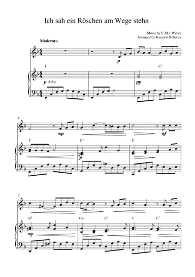Ich sah ein Röschen am Wege stehn (arr. Kaiserin Rebecca)
