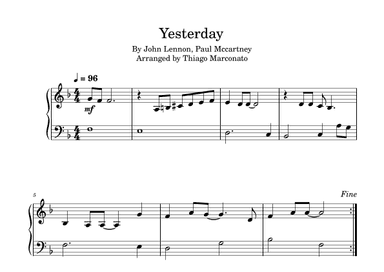 Yesterday (arr. Thiago Marconato)
