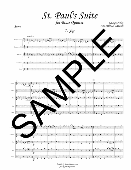 St. Paul's Suite for Brass Quintet (arr. Dorm 40 Music)