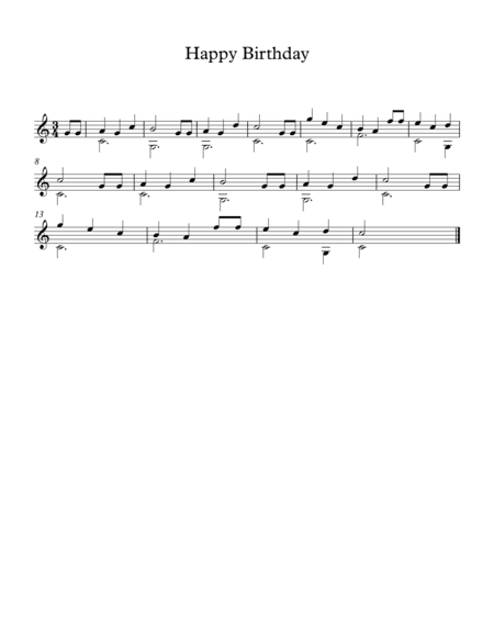 Happy Birthday (arr. Milan Mitic)