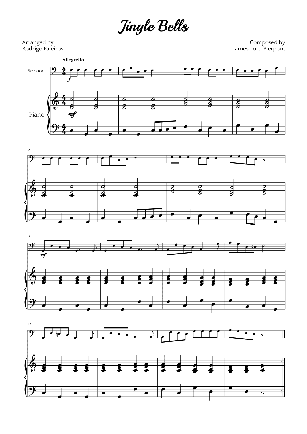 Jingle Bells (arr. Rodrigo Faleiros)