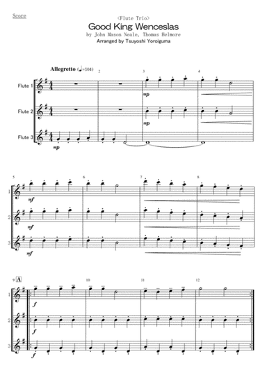 Good King Wenceslas (arr. Tsuyoshi Yoroiguma)