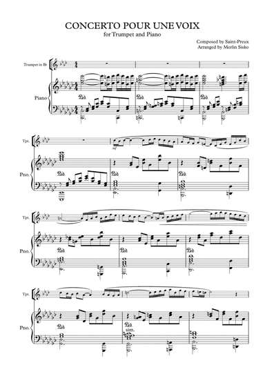 Concerto Pour Une Voix (arr. Merlin Sisko)