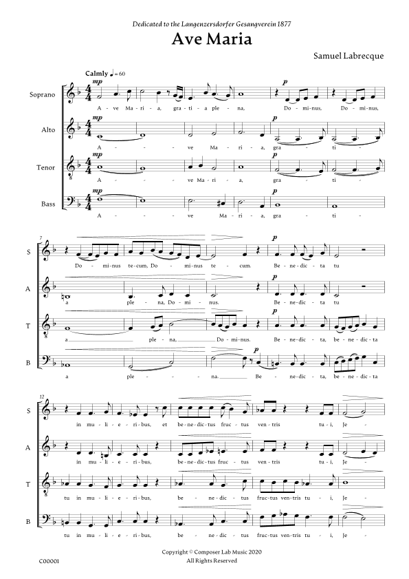 Ave Maria (Edition in F major)