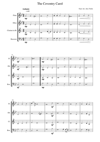 The Coventry Carol (arr. Alex Tinlin)