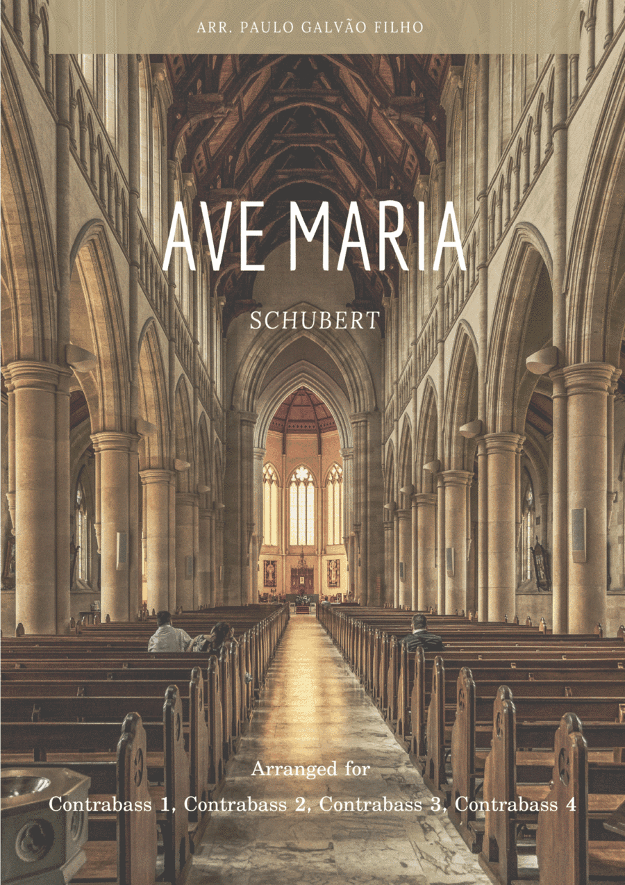 AVE MARIA - SCHUBERT - CONTRABASS QUARTET (arr. Paulo Galvão Filho)