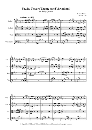 Fawlty Towers (arr. Tim Cais)