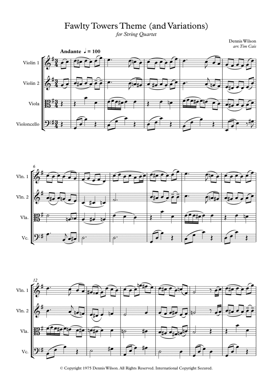 Fawlty Towers (arr. Tim Cais)