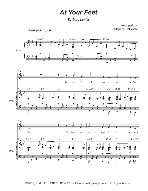 At Your Feet (arr. Stephen DeCesare)