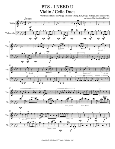 I Need U (arr. Marissa Buelow)