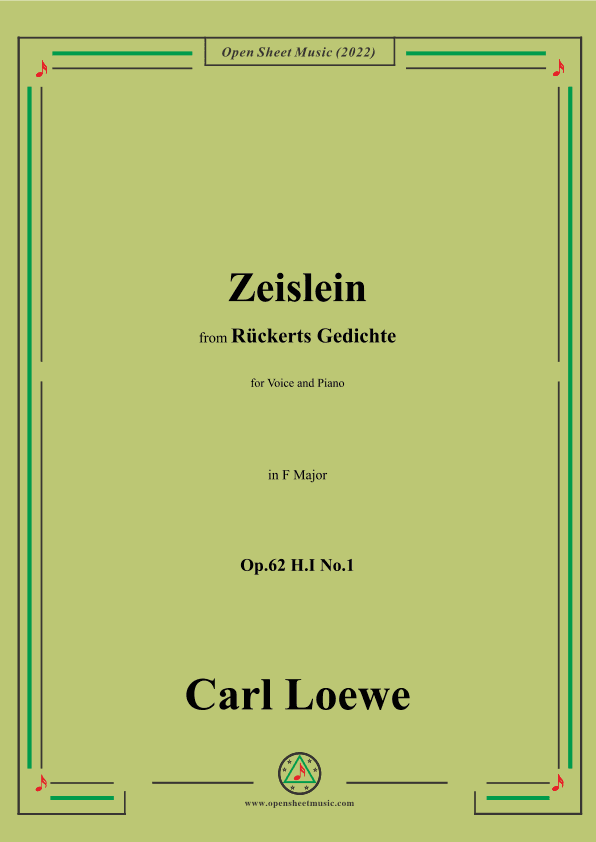 Loewe-Zeislein,in F Major,Op.62 H.I No.1 (arr. OSM Press)