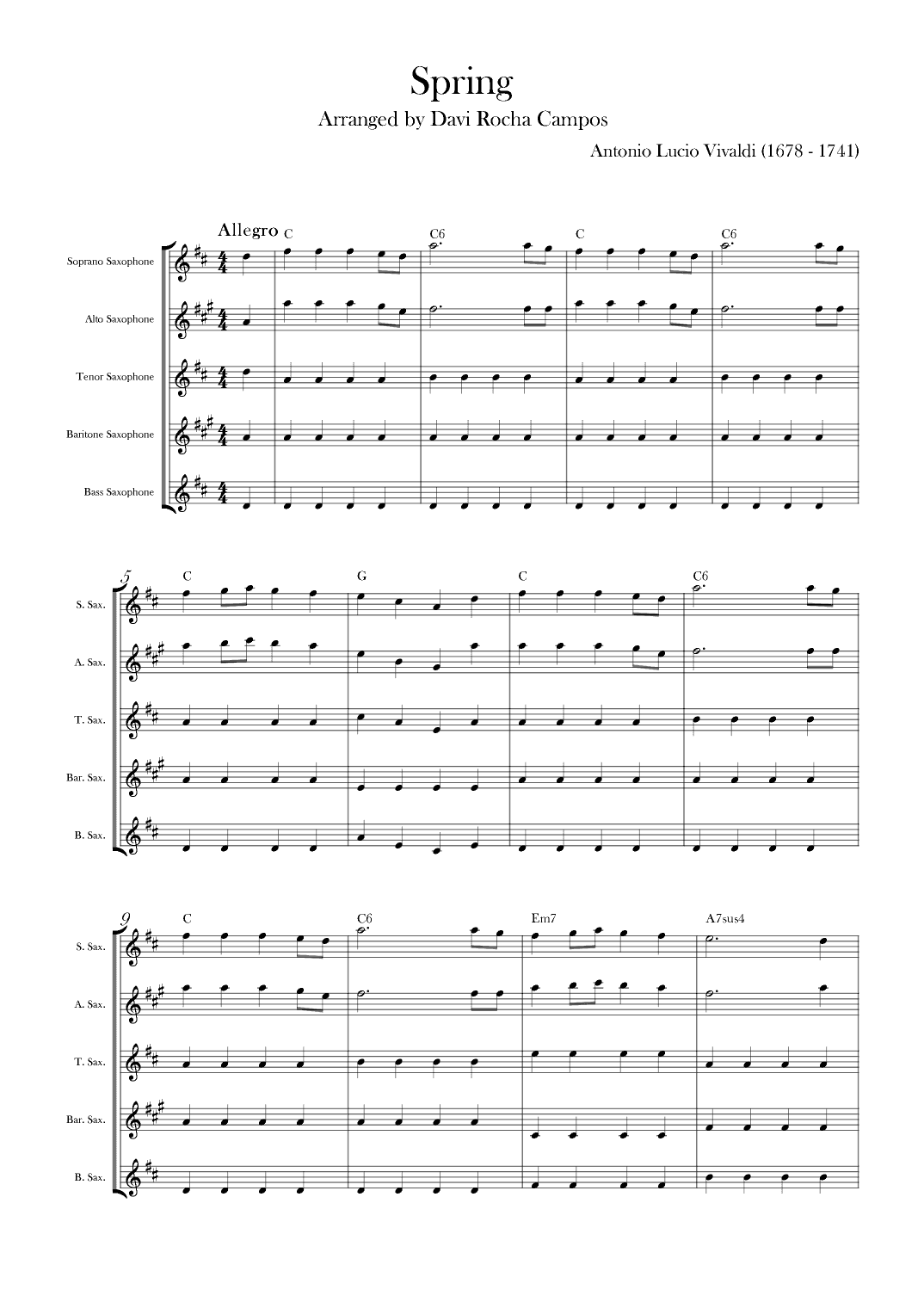 Spring (arr. Davi Rocha Campos)