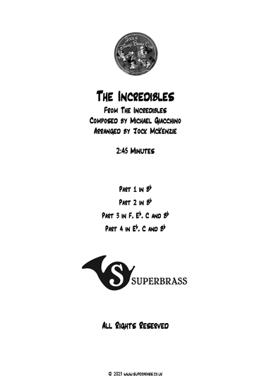 The Incredibles (main Theme) (arr. Jock McKenzie)