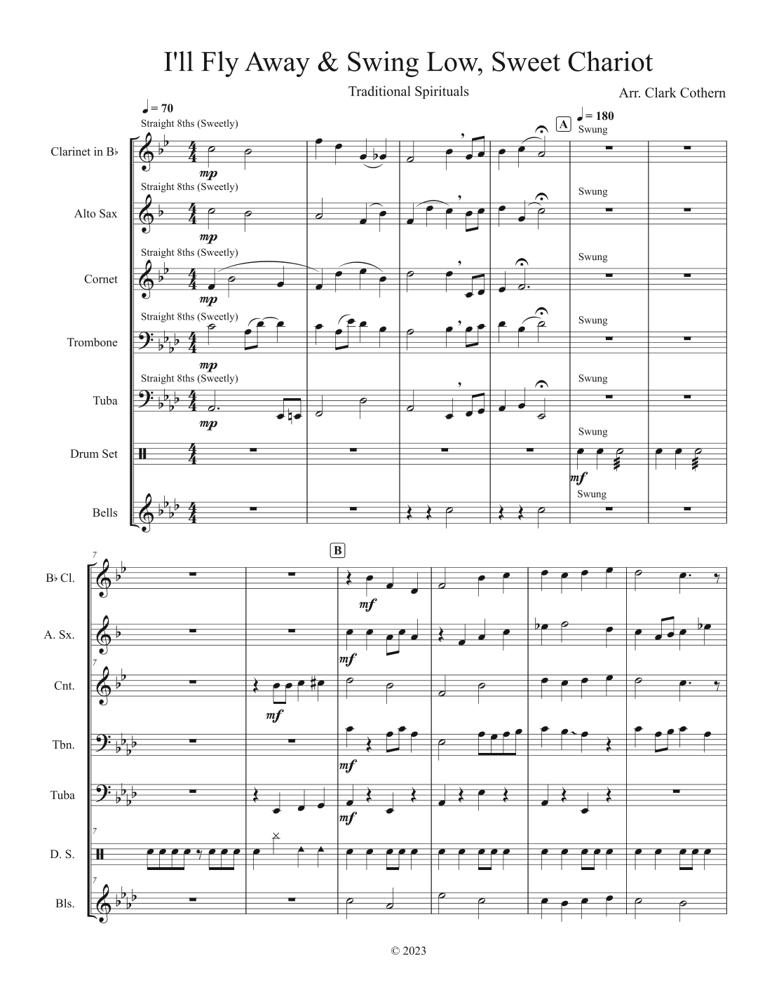I'll Fly Away and Swing Low, Sweet Chariot (arr. Clark Cothern)