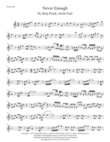 Never Enough (arr. Kevin Busse)