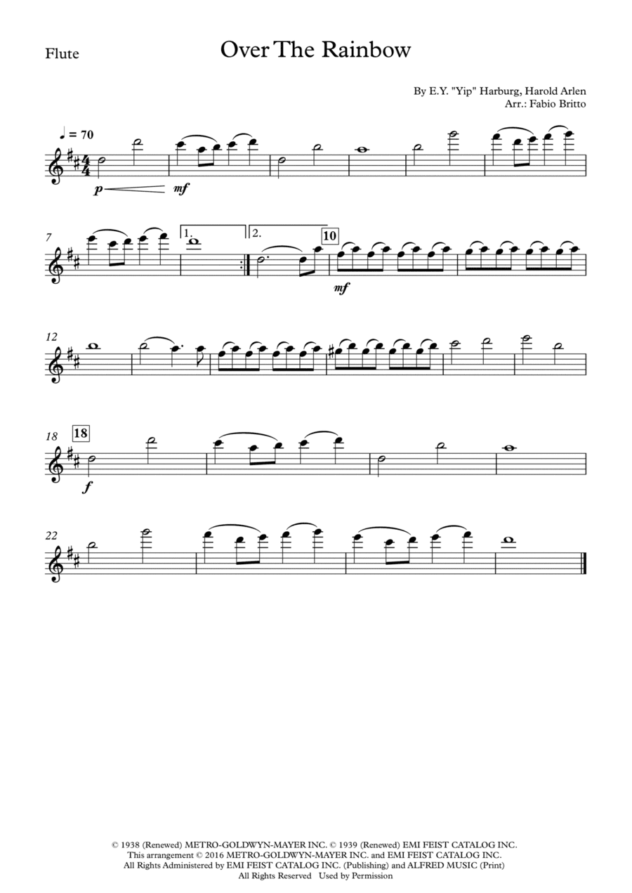 Over The Rainbow (arr. Fabio Britto)