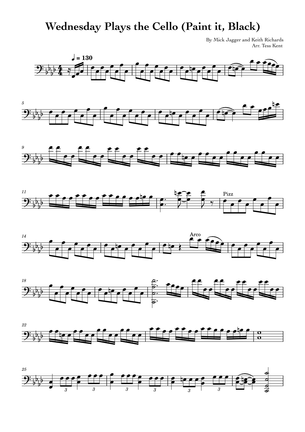 Paint It, Black (arr. Tess Kent)
