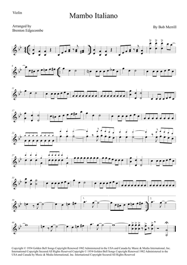 Mambo Italiano (arr. Brenton Edgecombe)