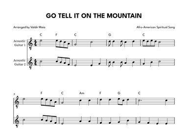 Go Tell It On The Mountain - Acoustic Guitar Duet (arr. Valdir Maia)
