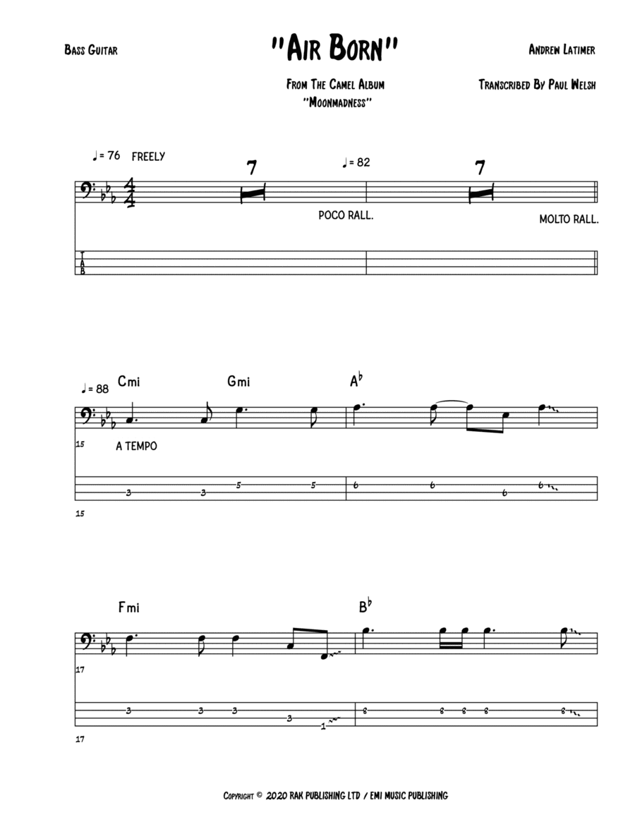 Air Born (arr. Accubass)