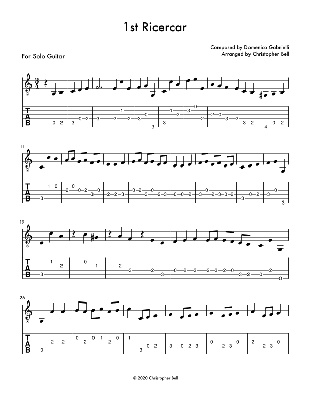 1st Ricercare - Gabrielli (arr. Silent Home Records)