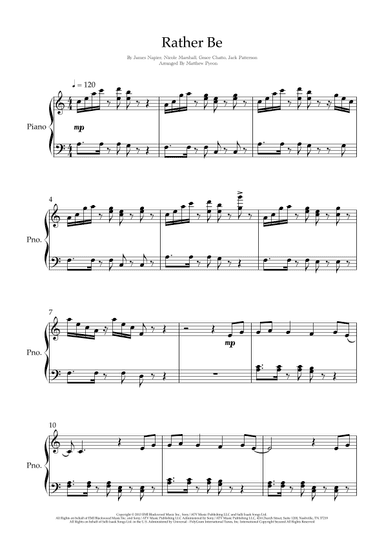 Rather Be (arr. Matthew pyeon)