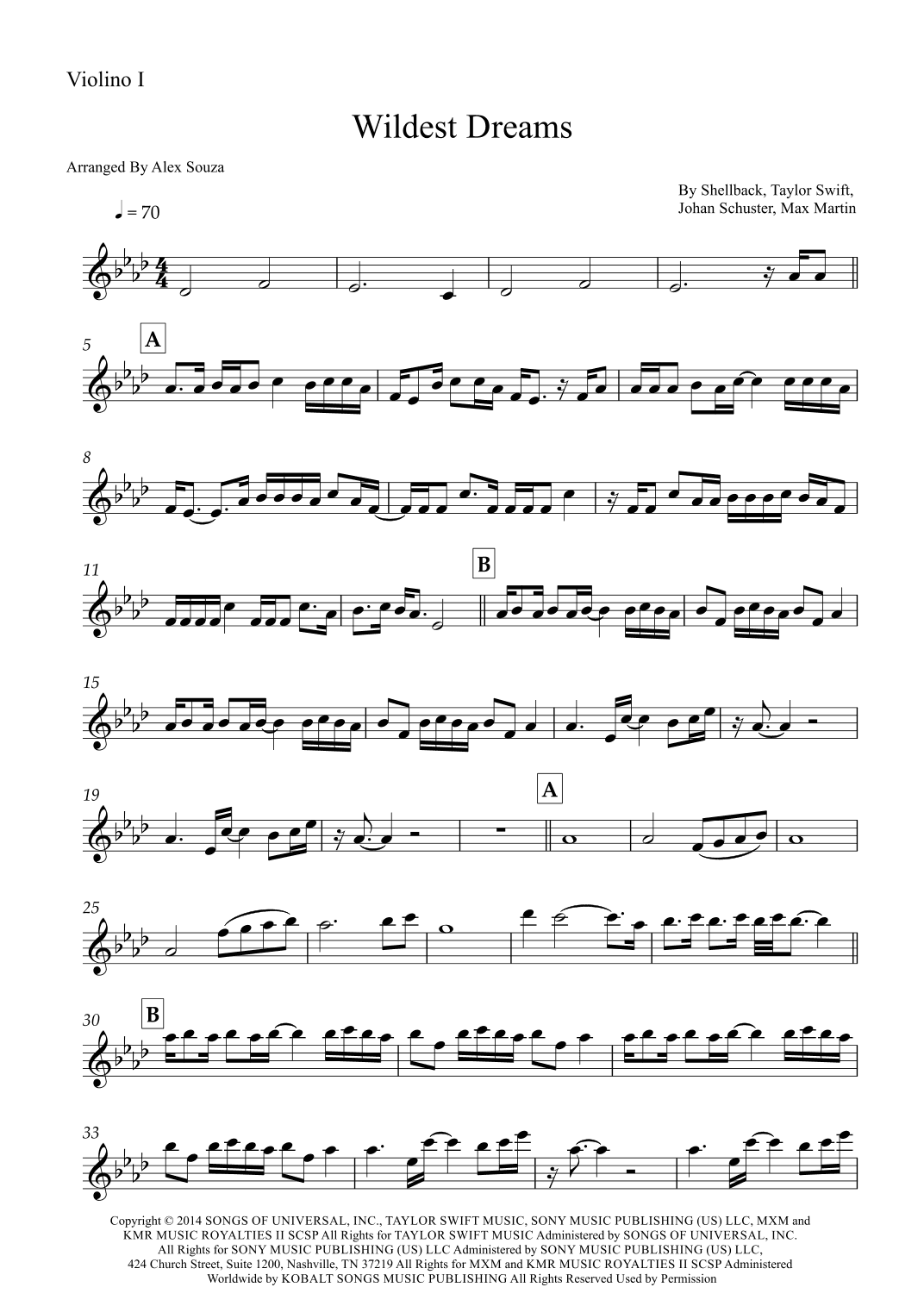 Wildest Dreams (arr. Alex Souza)