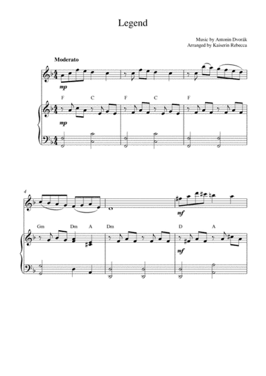 Legend (oboe solo and piano accompaniment) (arr. Kaiserin Rebecca)