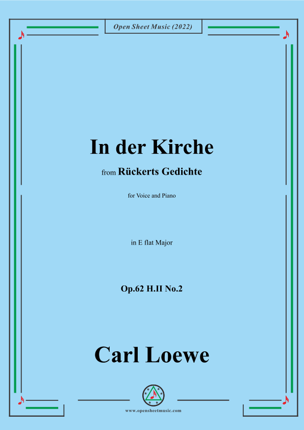 Loewe-In der Kirche,Op.62 H.II No.2,in E flat Major (arr. OSM Press)