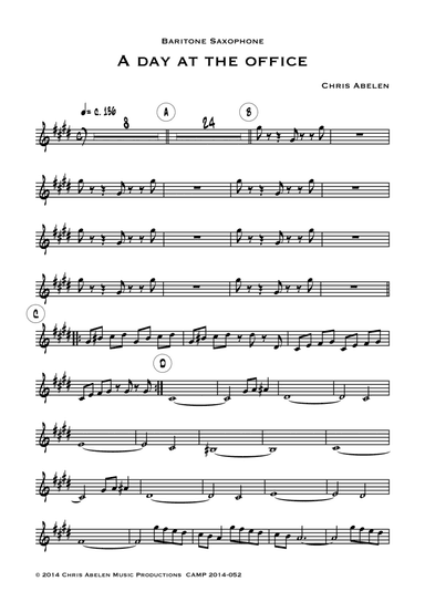 A day at the office (album) - 13 baritone sax & bass clarinet parts