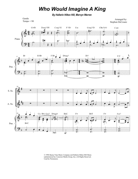 Who Would Imagine A King (arr. Stephen DeCesare)