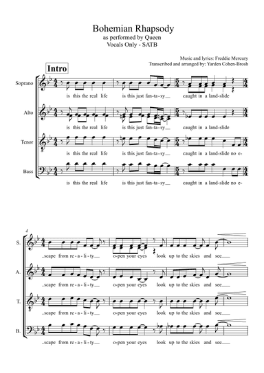 Bohemian Rhapsody (arr. Yarden Cohen-Brosh)