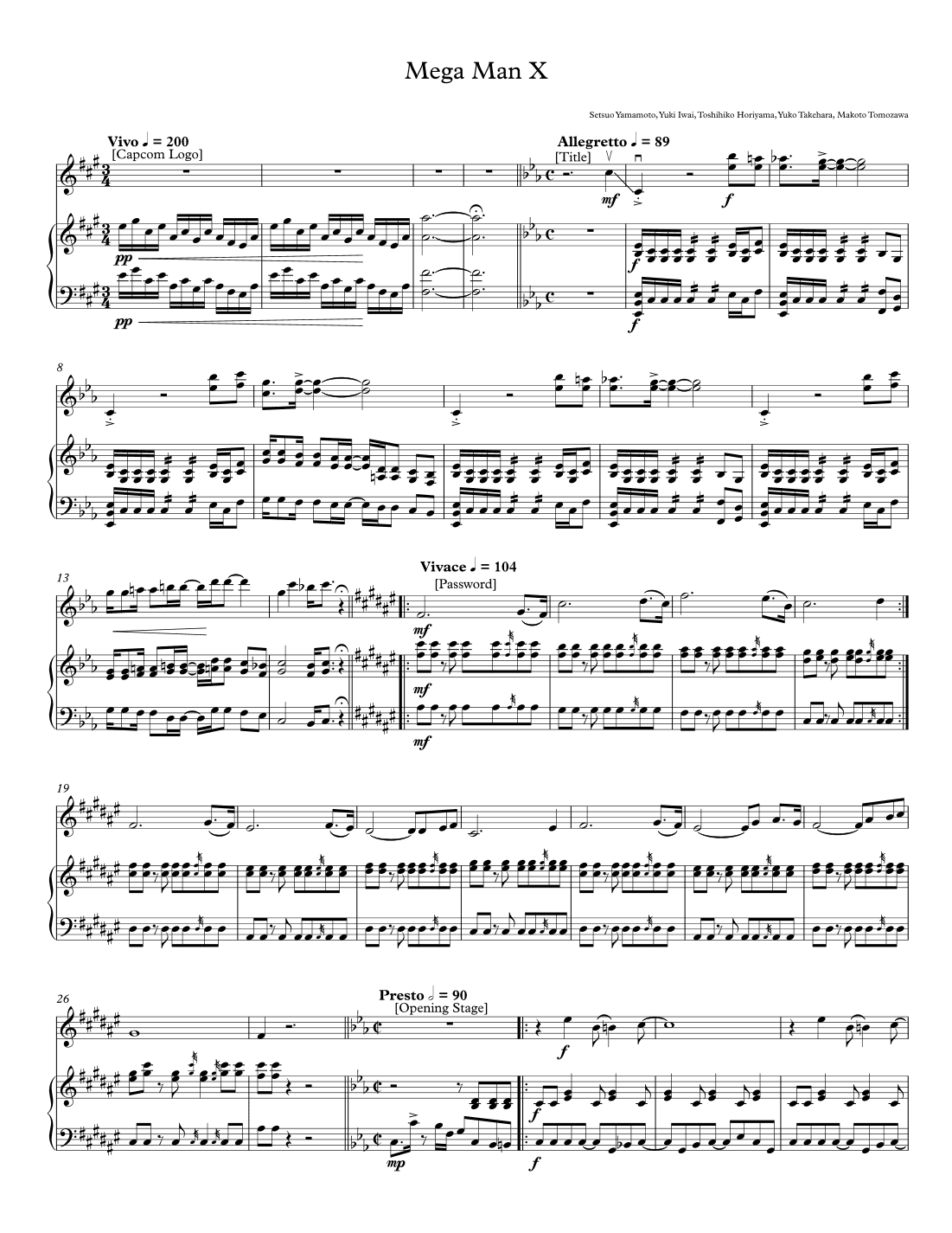 2mega2man (mega Man X) (arr. Ulises Cabrera)