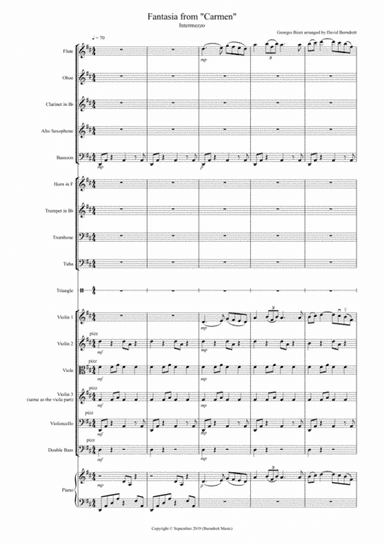 Intermezzo (Fantasia from Carmen) for School Orchestra (arr. David Burndrett)