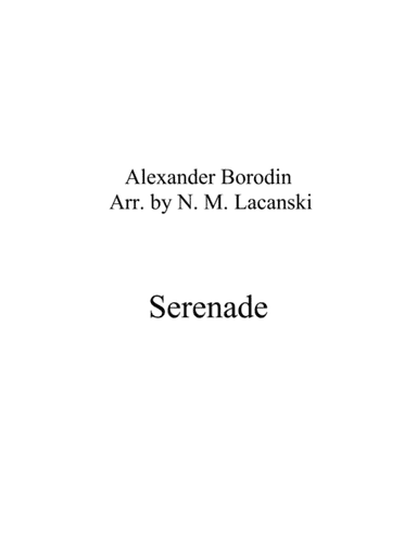 Serenade (arr. Nick Lacanski)