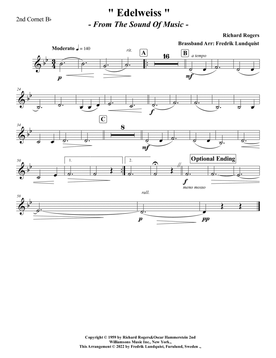Edelweiss (arr. Fredrik Lundquist)