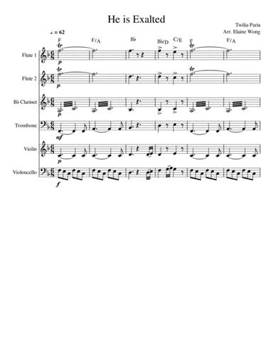 He Is Exalted (arr. Elaine Wong)