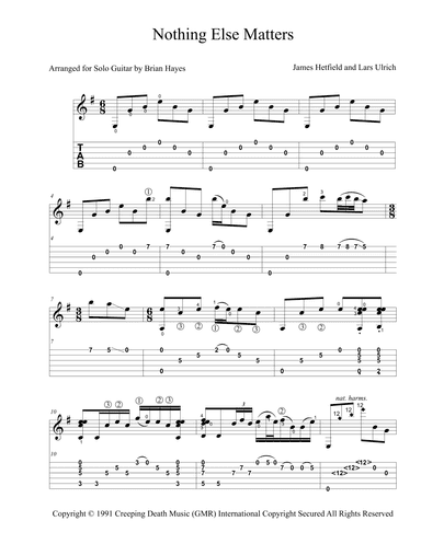 Nothing Else Matters (arr. Brian Hayes)