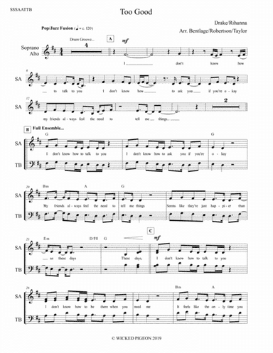 Too Good (arr. Wicked Pigeon)