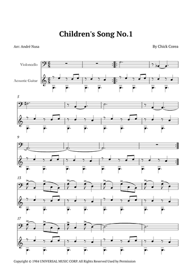 Children's Song No. 1 (arr. André Nusa)